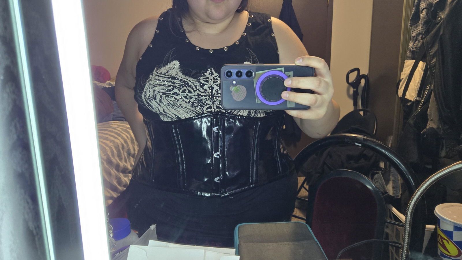 Black PVC Double Boned Waist Cincher – DraculaClothing