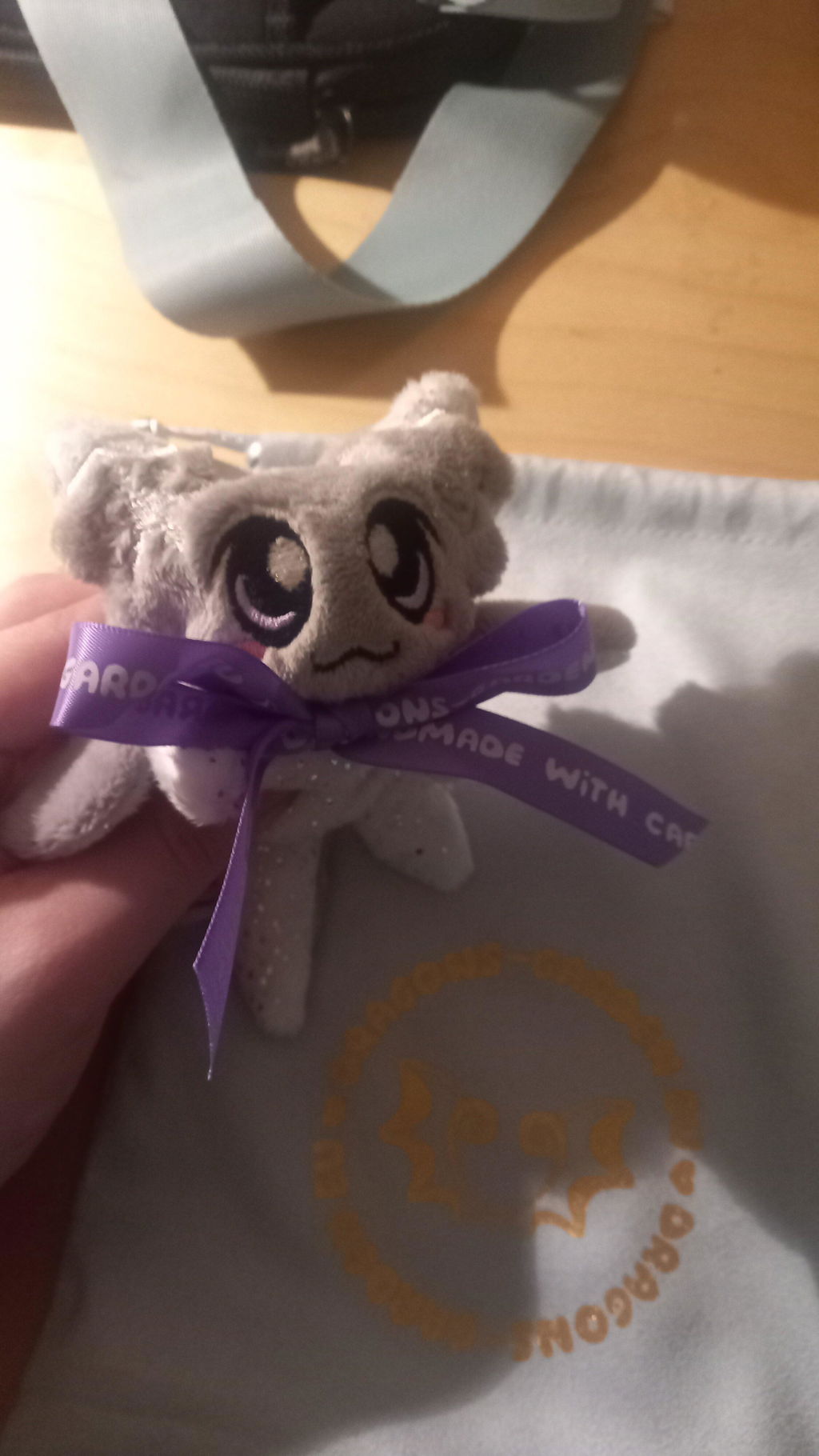 WEIGHTED | Tiny Guardian Dragon Plushie | Snow Shimmer