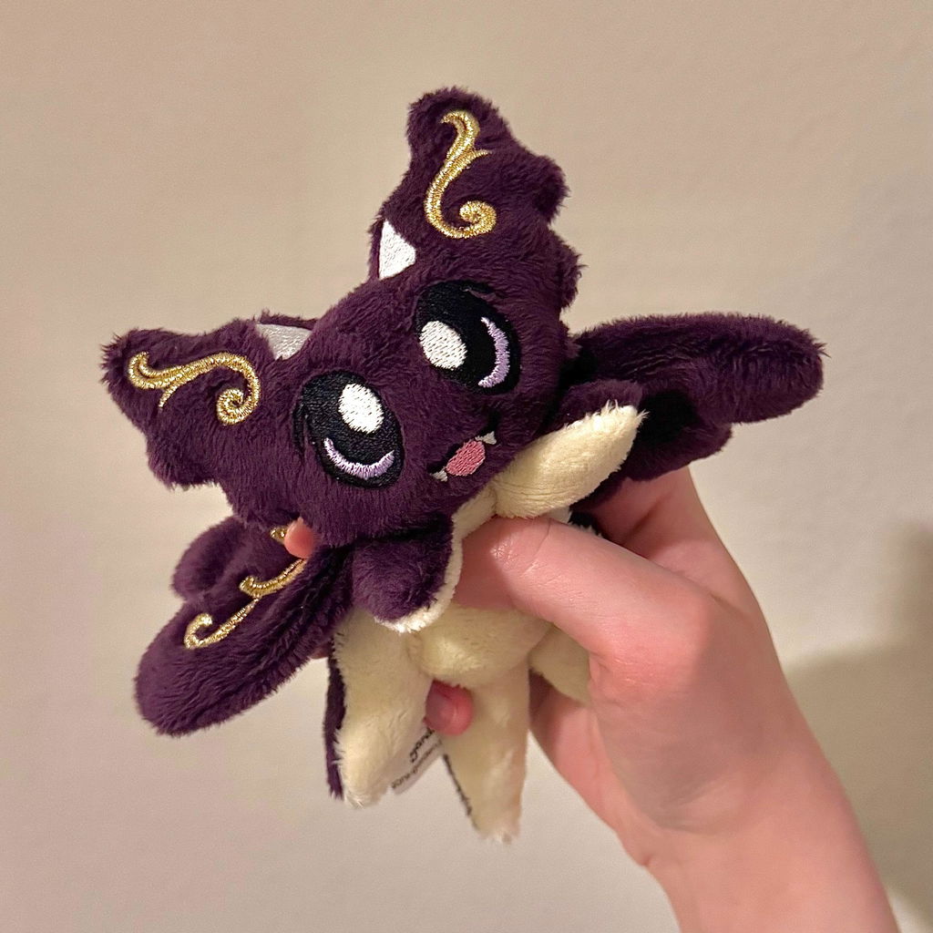 WEIGHTED | Tiny Gilded Heart Guardian Dragon | Dark Amethyst