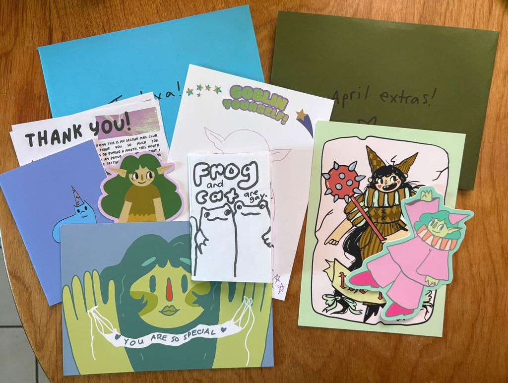 Orc Girl 6 page mini zine, 3x2 nches – Drawings By Nicole