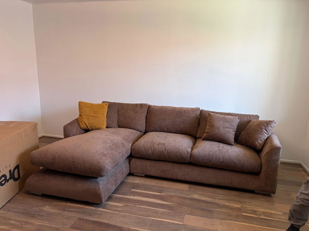 Belle Feather Cloud Sectional - Mocha