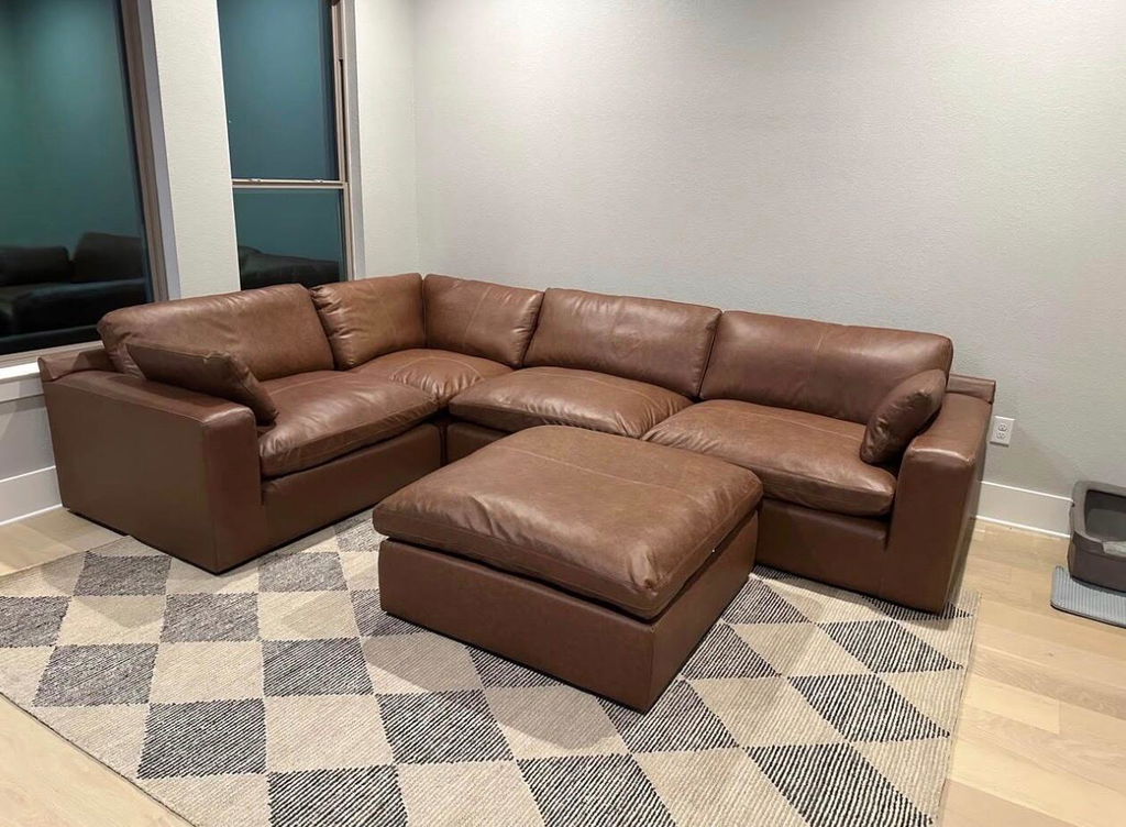 Emilia Leather Cloud Sectional