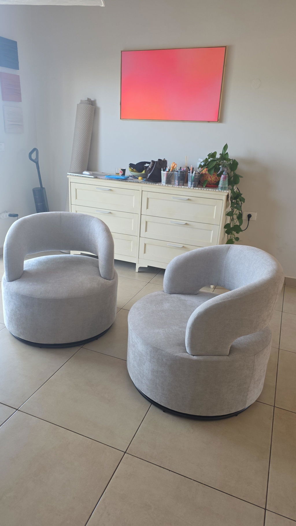 זוג כורסאות מעוצבות מסתובבות לסלון דגם Flow 360 Duo