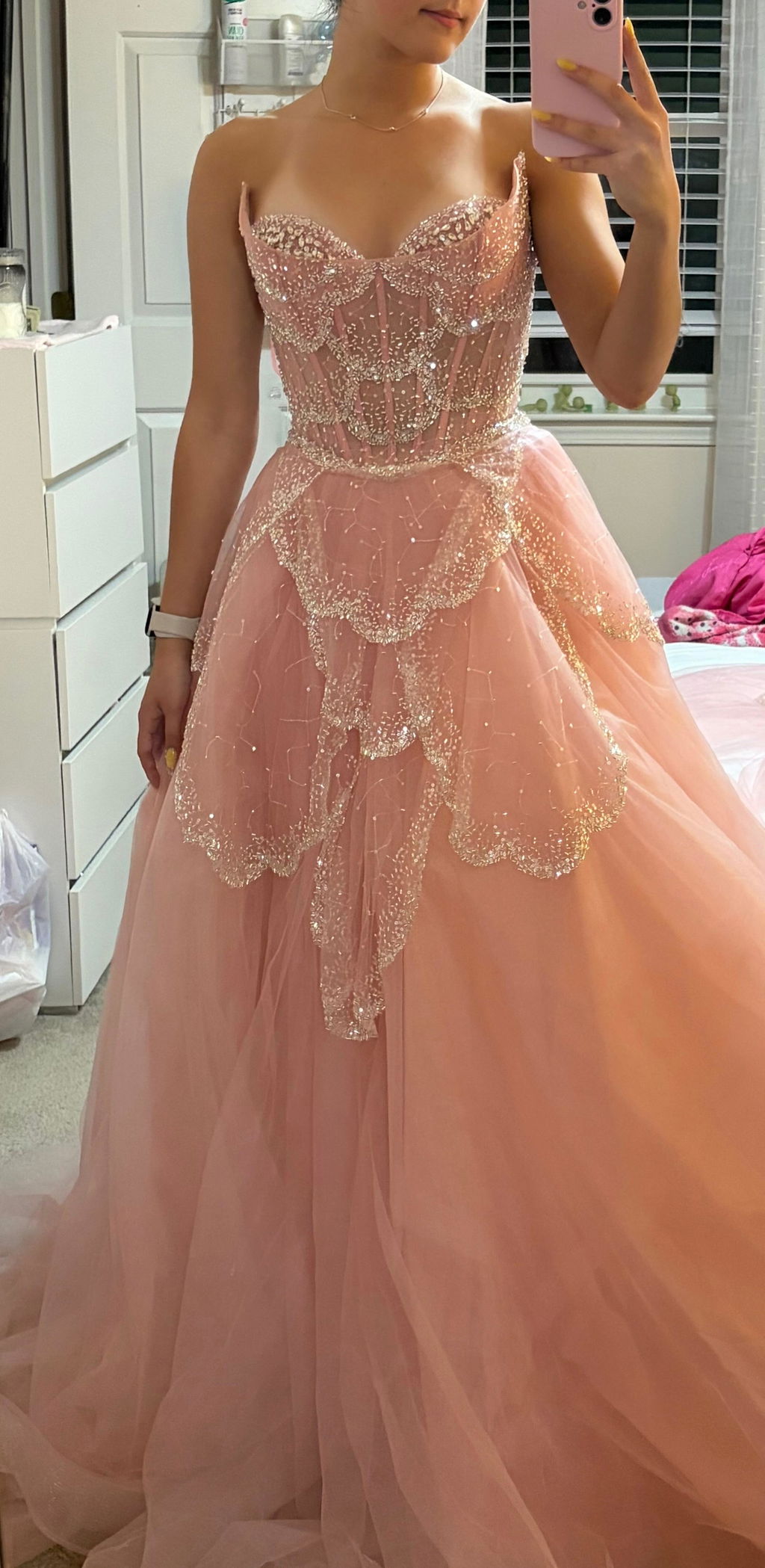 Elegant Off Shoulder Sage Green Evening Dress with Cape Sleeves SS215
