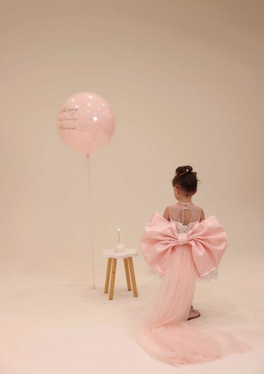 Luxury Big Bow Princess Girl Dress for Birthday Party Prom J513