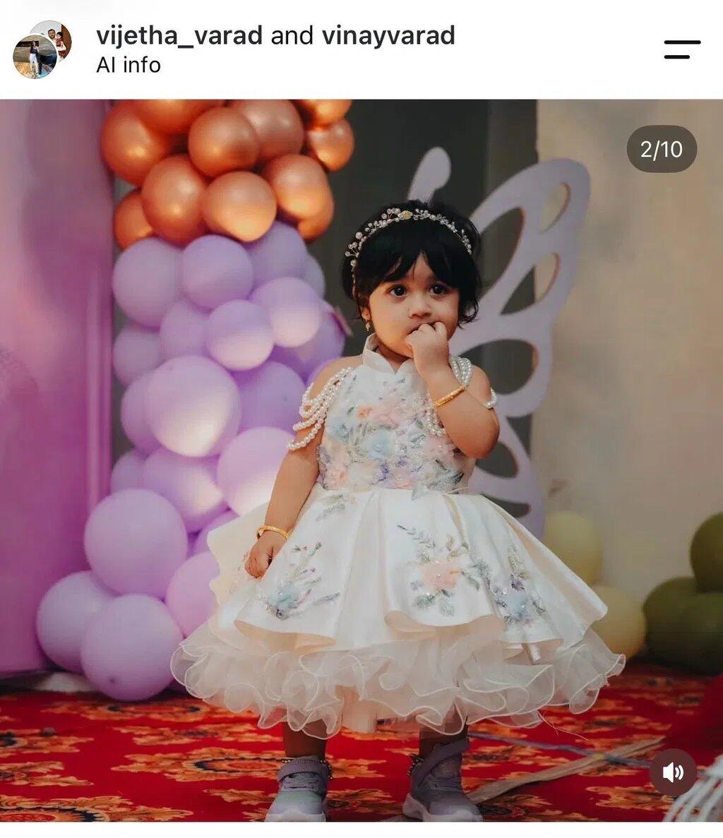 Elegant White Princess Flower Girl Dress with 3D Floral Embroidery D270