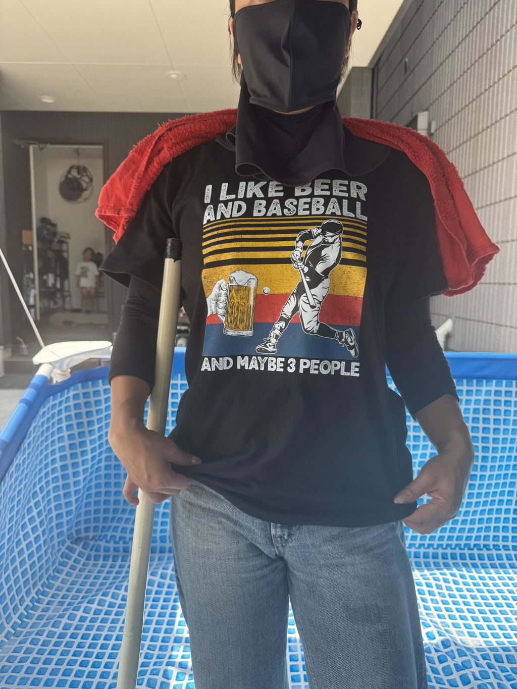 「I LIKE BEER AND BASEBALL」ビール＆野球が好き Tシャツ
