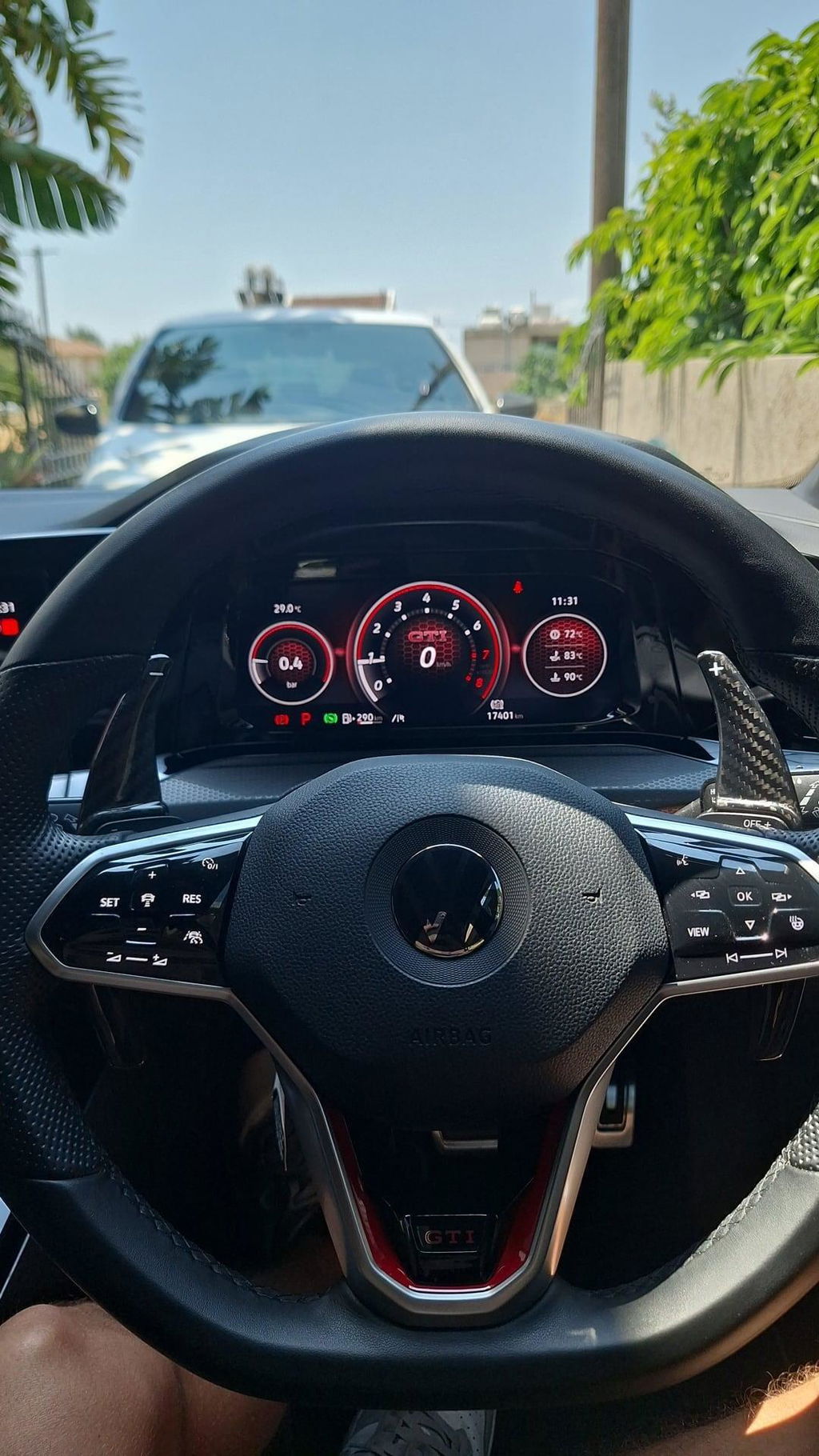 VW MK8 Carbon Fiber Start Stop Button