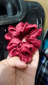 Dunacare Hair Scrunchie | Soft Satin Hair Tie | No Pulling, No Crease & Gentle on Hair