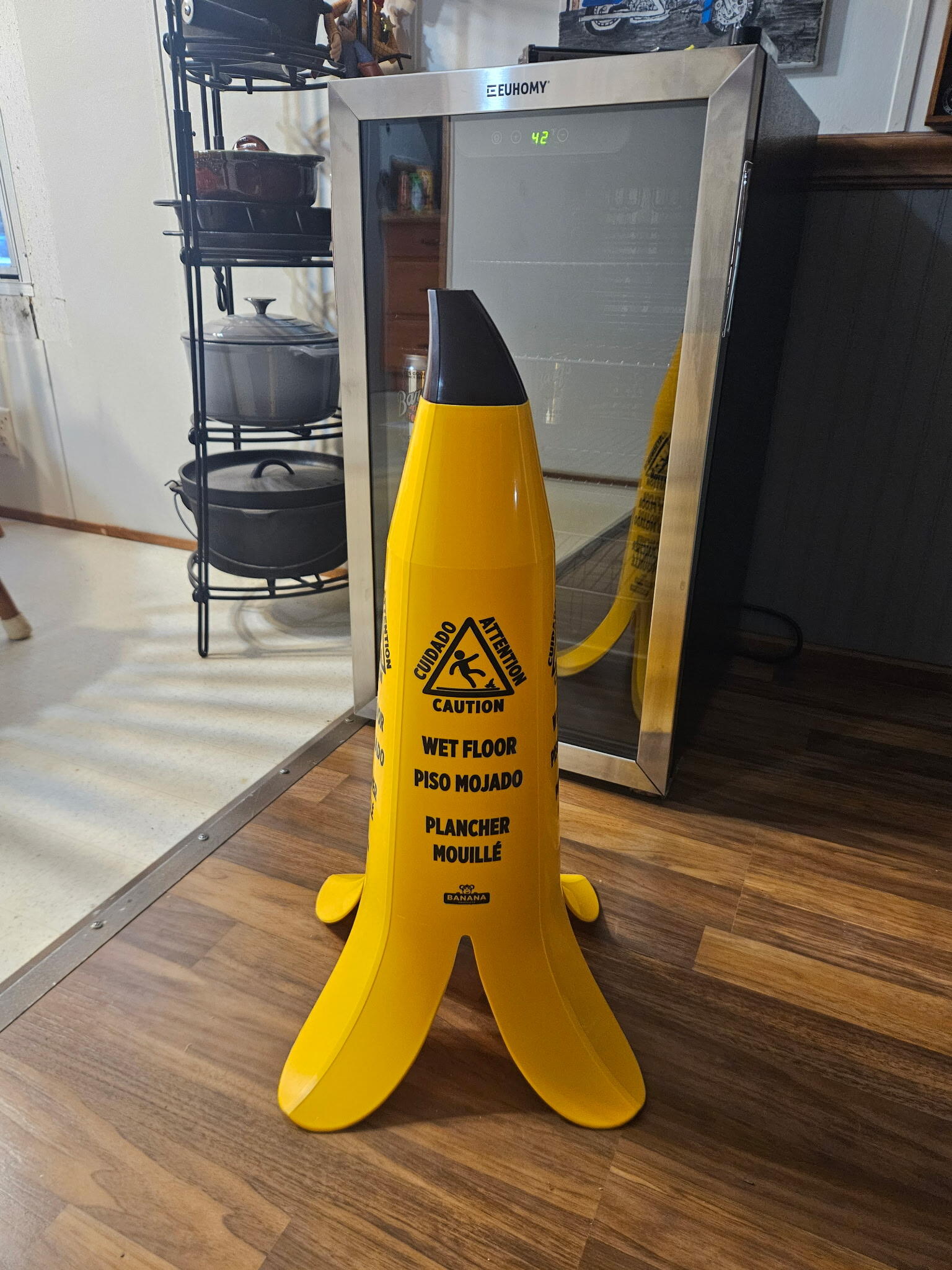 Banana Products Trilingual Safety Cone Yellow 24