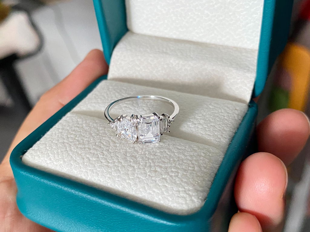 Forevermore - Two Moissanite Stones | You & Me Engagement Ring