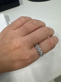 Scallop Mosaic Moissanite Ring