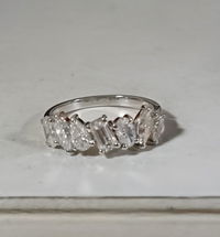 Lora Half Eternity Moissanite Ring