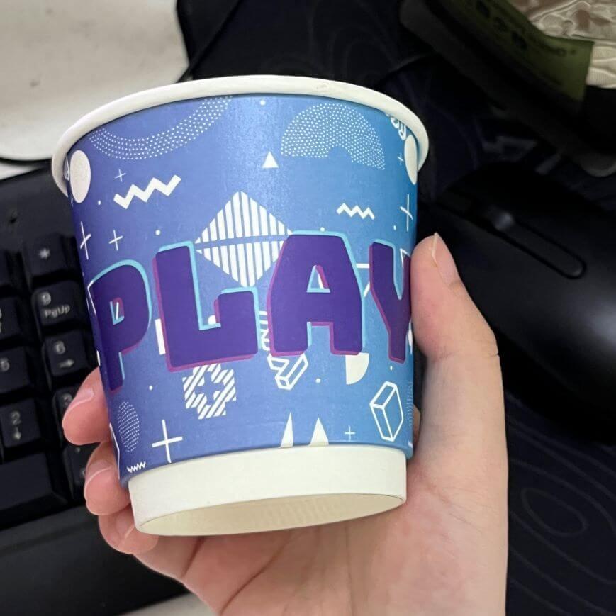 16oz Custom Printed Double Wall Paper Cups Premium Multicolor WaterProof