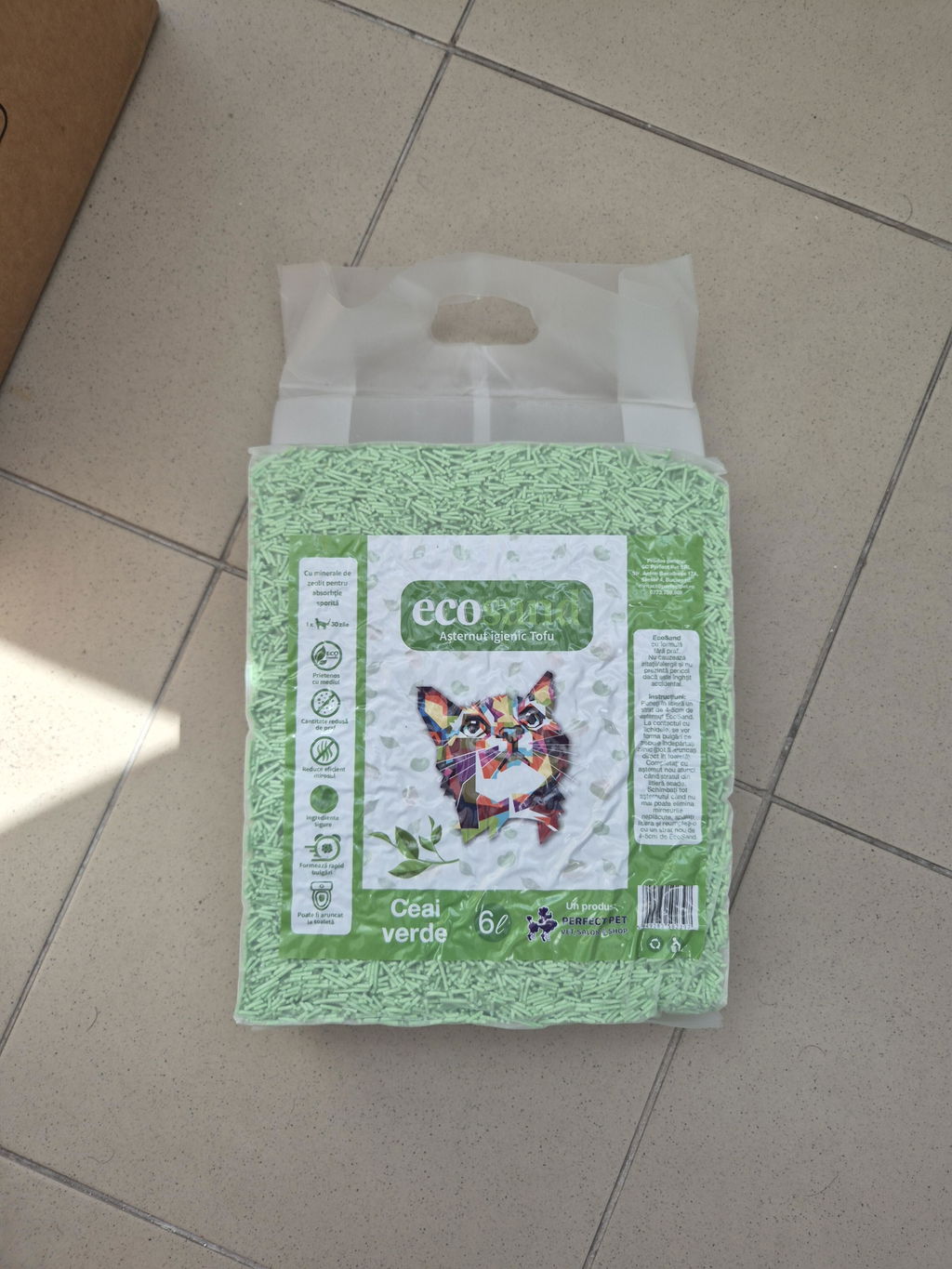 Nisip tofu pisici Ecosand bomboane 6L