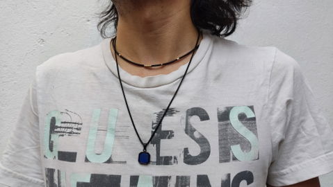 Collar "Espejo Del Alma" ®  Plateado Lunar