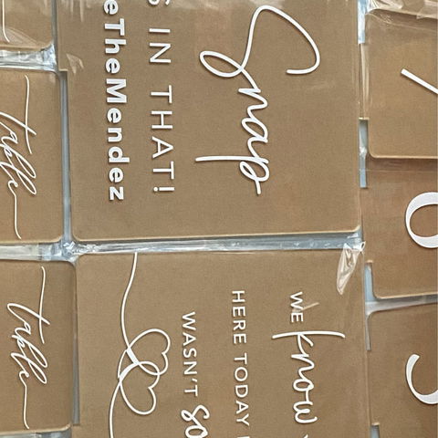 Oh Snap, Tag Us In That! - Social Media Sign, Add Your Custom Hashtag Acrylic Wedding Sign