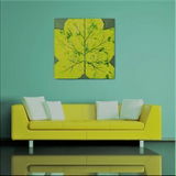 Dipinto Moderno Botanico, Quadro con Foglia Verde