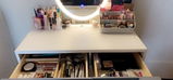 32" Makeup Vanity Table Stool Set HW1094
