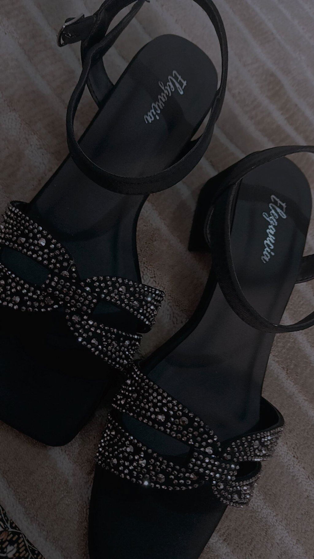 Crystal Embellished Mid Heel Sandals