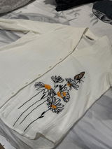 Butterfly Bloom: Embroidered Shirt