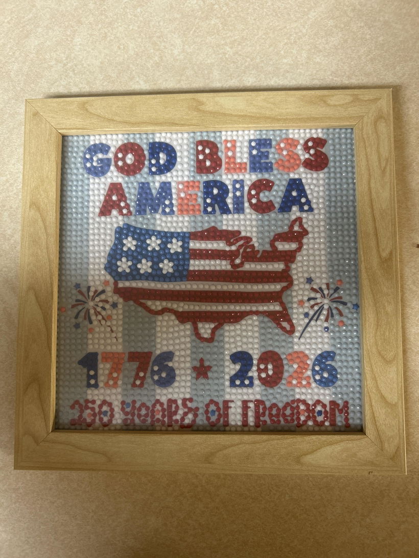 Customer photo of God Bless America 250 Years Diamond Art Kit