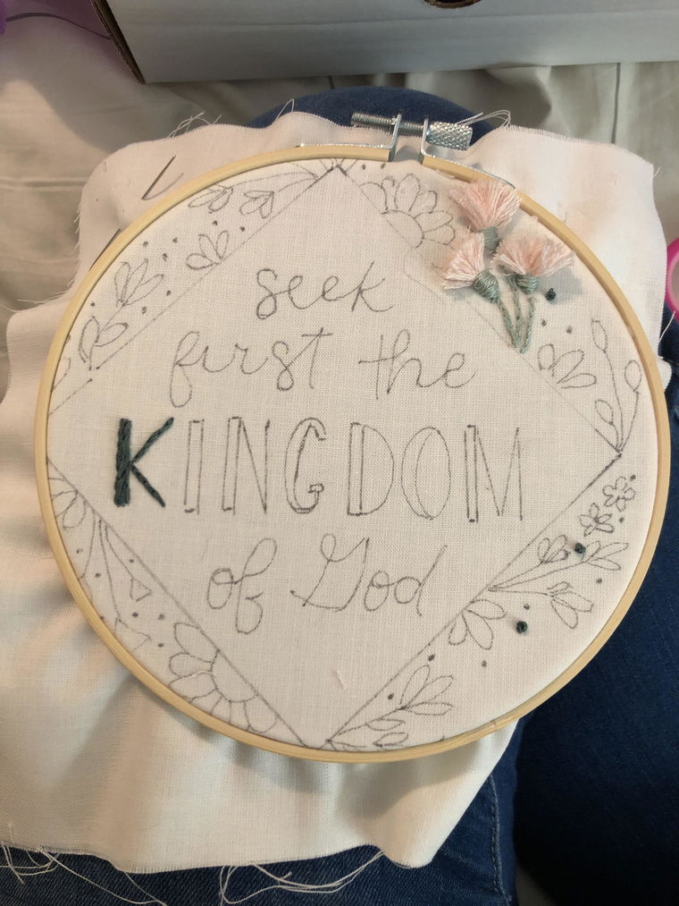 Customer photo of It Is Well With My Soul Embroidery Kit