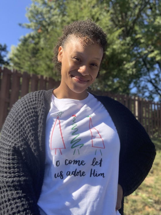 Customer photo of O Come Let Us Adore Him Multicolor Unisex Shirt from M.C.
