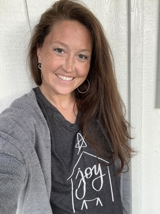Customer photo of Joy Nativity Relaxed Ladies Vneck from M.R.