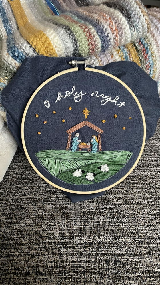 Customer photo of O Holy Night Embroidery Kit from R.O.