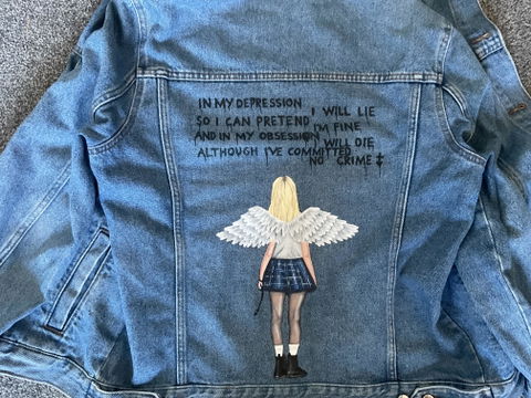 Custom Painted Denim Jacket, Personalised Jackets