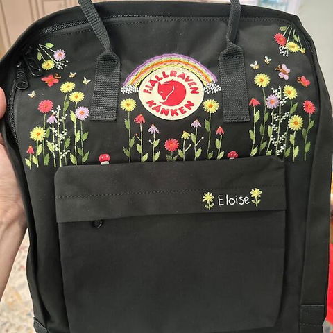 Personalized Fjallraven Kanken Backpack with Cats and Pet Embroidery - Personalized Embroidered Backpack - Custom Bag for Women