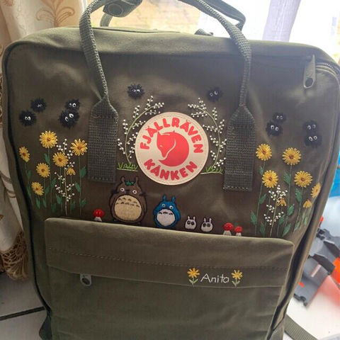 Custom Fjallraven Kanken Backpack – Anime, Cartoon & Fictional Character Embroidery - Personalized Embroidered Backpack - Custom Bag for Women