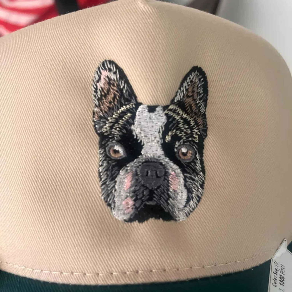 Custom Pet Photo Snapback Hats - Embroidered Dog, Cat or any Pet Portrait Caps