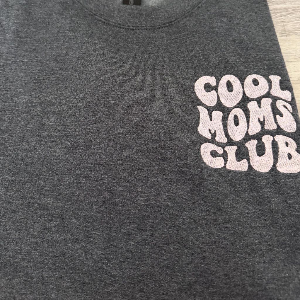 Boy Mom Club Sweatshirt or T-Shirt with Embroidered Kids Names on Sleeve