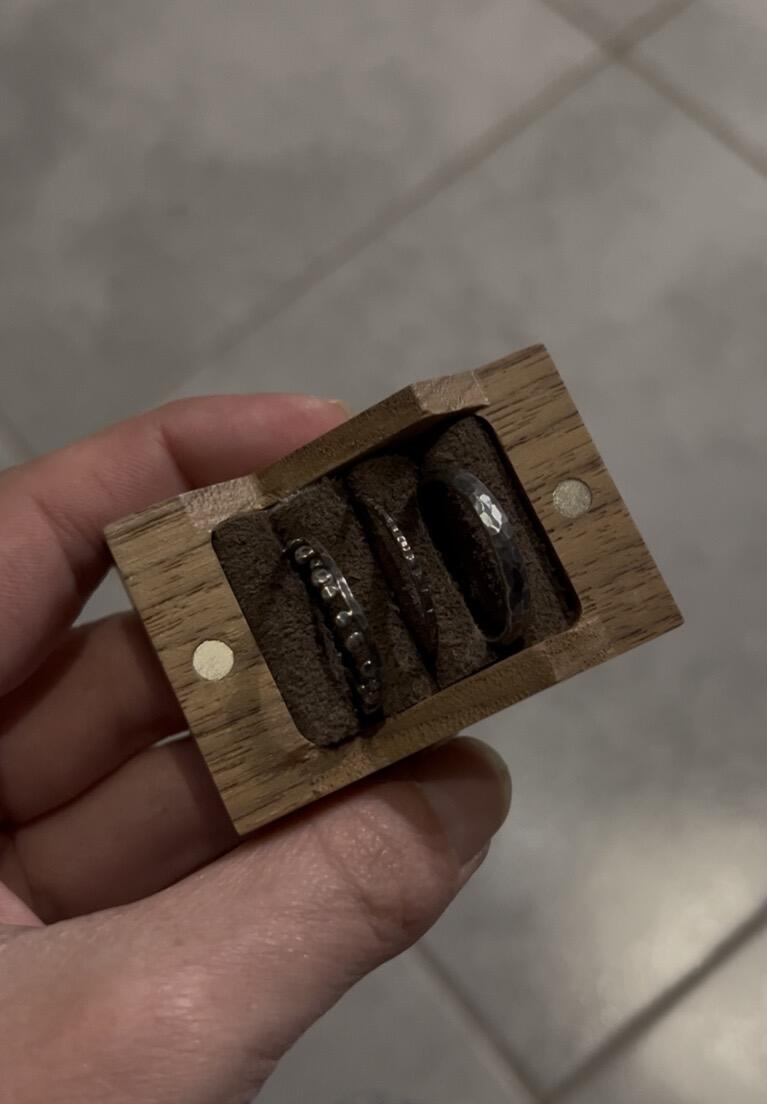 Rustic Silver Stacking Ring Set