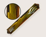 Epoxy Mezuzah in Blue & White with Olive Tree Leaves from Israel