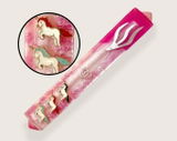 Epoxy Mezuzah in Pink and Purple with Unicorns and Stars