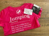 T-shirt manches courtes Rose sorbet "In my jumping era."