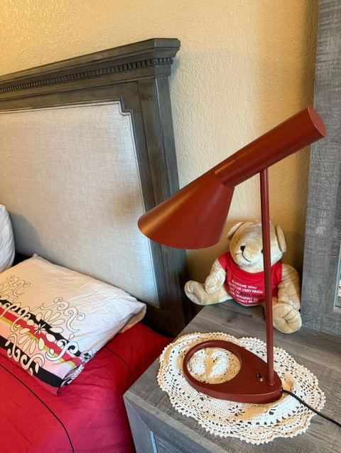 AJ Table Lamp - Burgundy Red