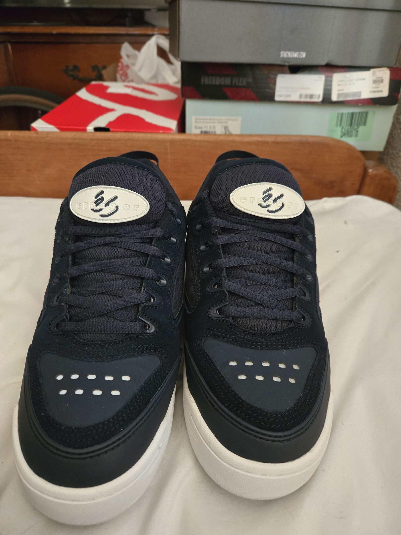 Creager grey/orange - skate shoes | éS Skateboarding