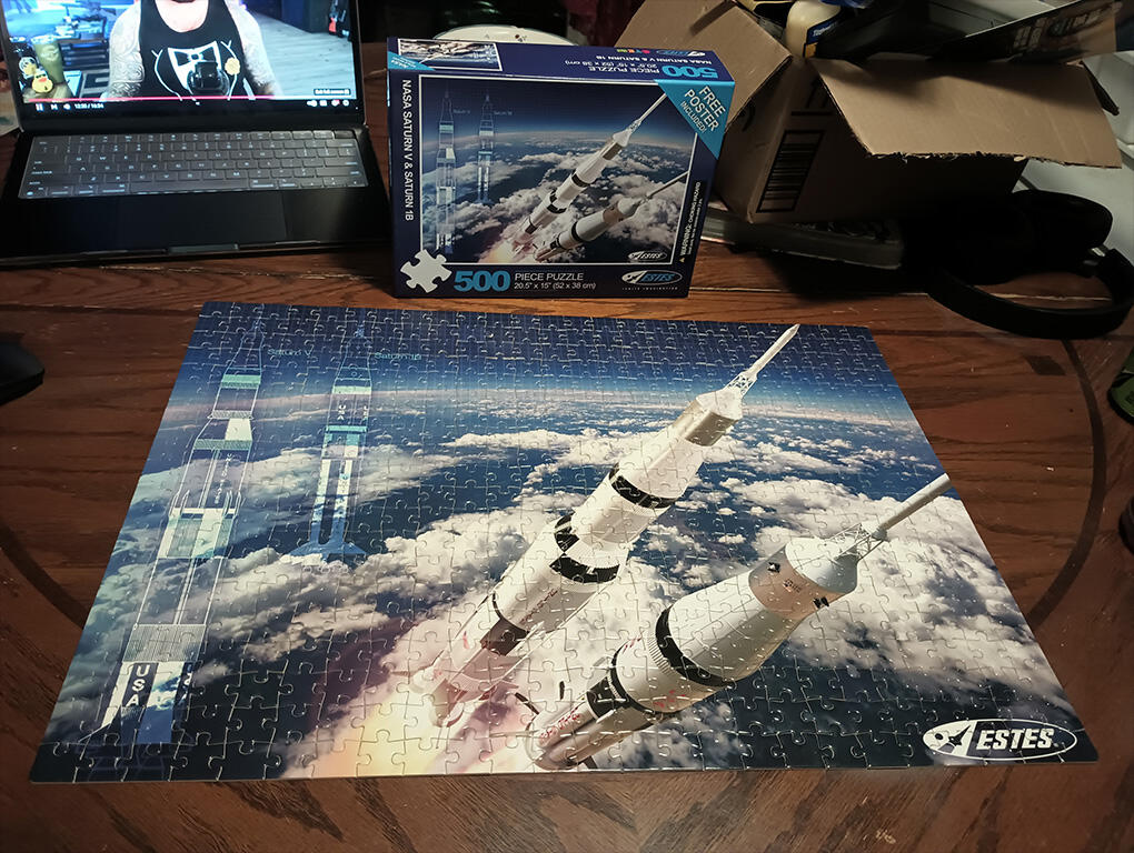 NASA Saturn V & Saturn 1B 500 Piece Puzzle | Estes Rockets