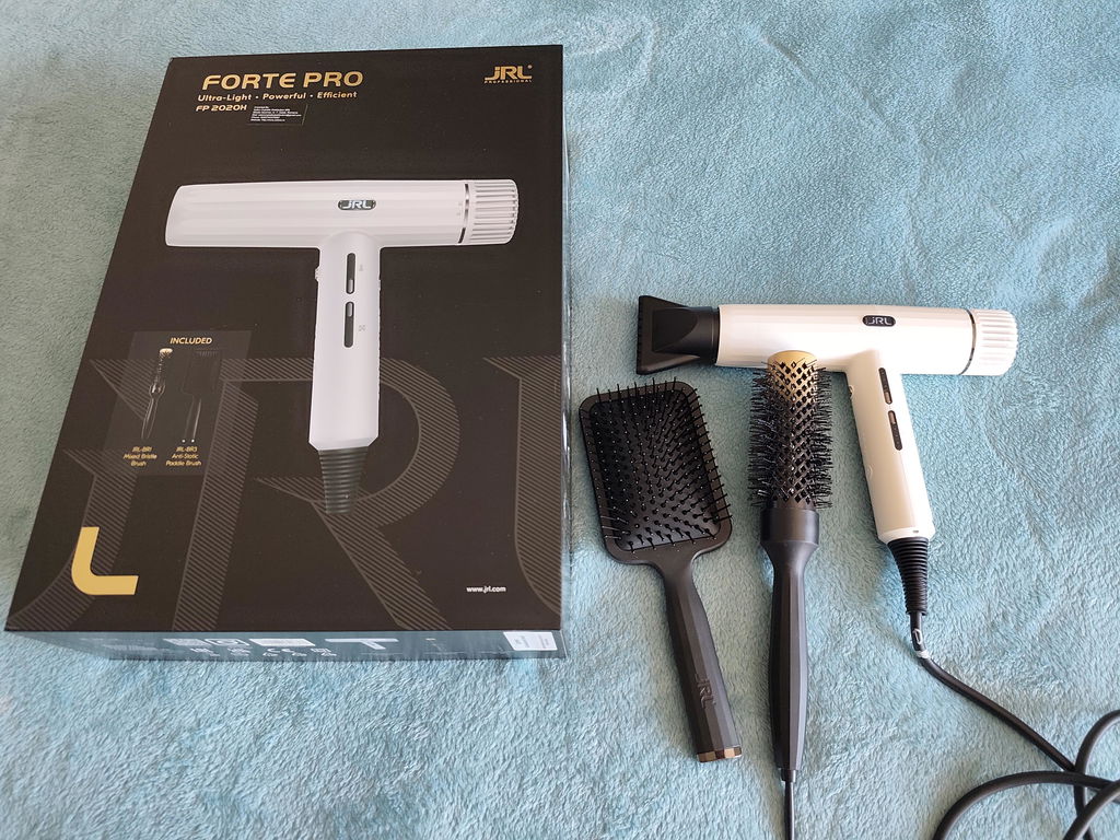 JRL Forte Pro Hajszárító Szett 90 000 RPM + 2 Hajkefe Fehér