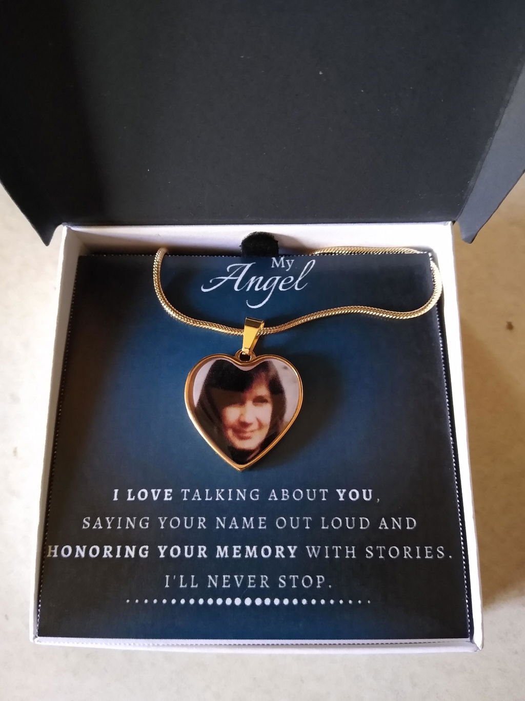 EVELYN HARPER™ MY ANGEL MEMORIAL HEART NECKLACE