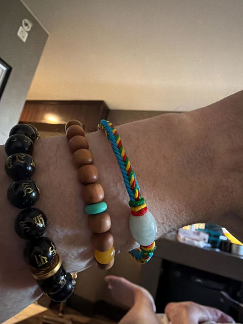 Vintage Tibetan Yak Bone Bracelet, Handcrafted Single-Strand Beads for Men & Women