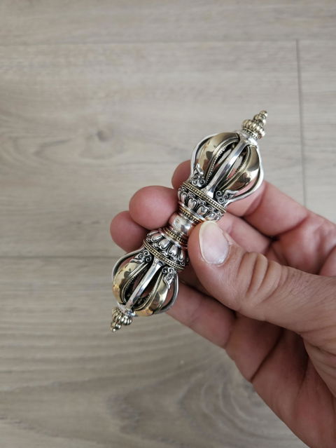 Handcrafted Vajra Nepalese Dorje Brass Handmade Tibetan Style gift Tibetan Sacred Buddhist Ritual