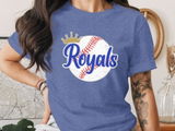 Kansas City Baseball Royal Blue Crown Tee