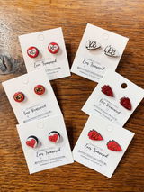 Heart KC Chiefs Arrowhead Earrings Love Kansas City Studs