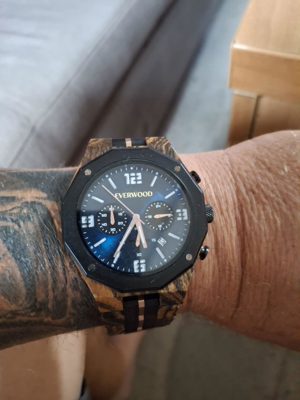 EverWood™ - Blue Whisky Chrono 45mm