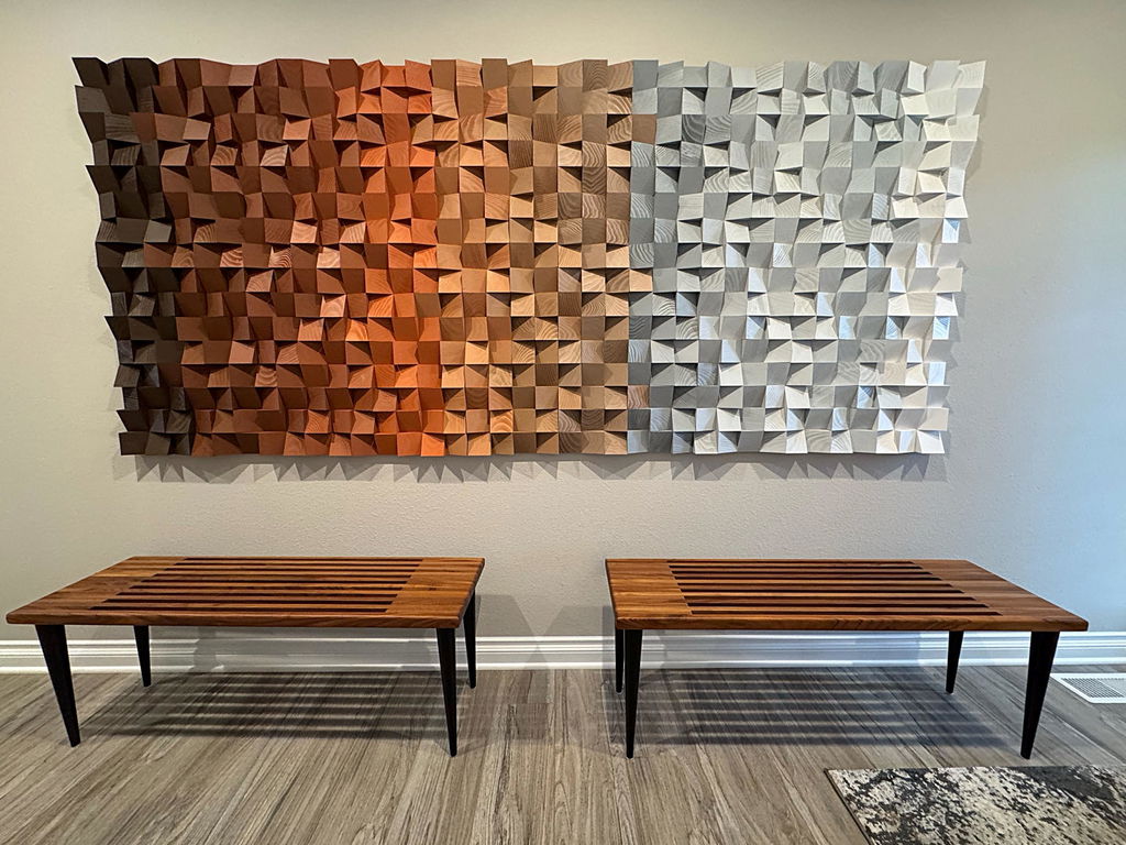 Amber in a customer's space, photographed by Fletcher